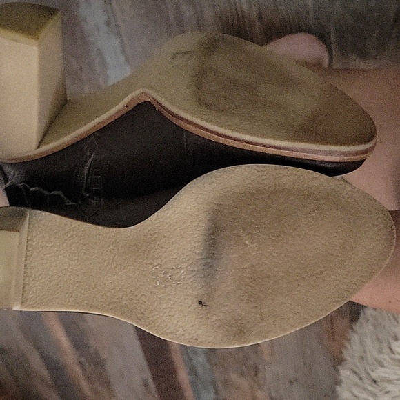 Antonio Melanie Dom Fringe Booties Heel Brown Leather Womens US 8 - Picture 7 of 12